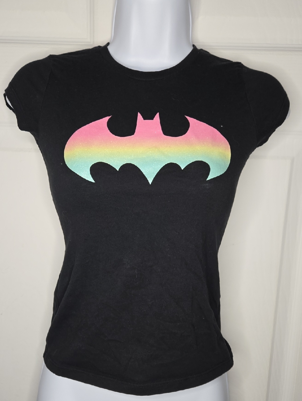 Black Girls M Tee with Rainbow Bat Logo